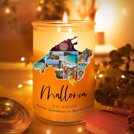 Personalisierte Duftkerze "Unser Urlaub"