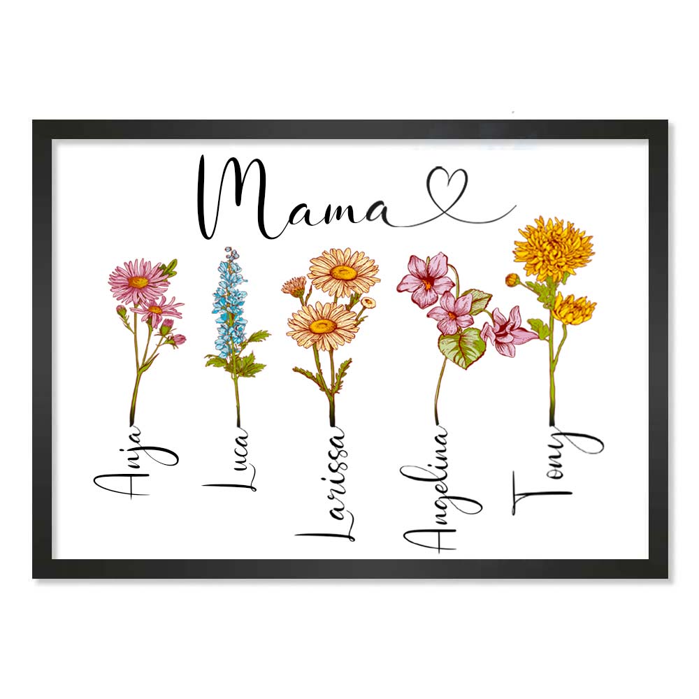Personalisiertes Poster "Geburtsblume"