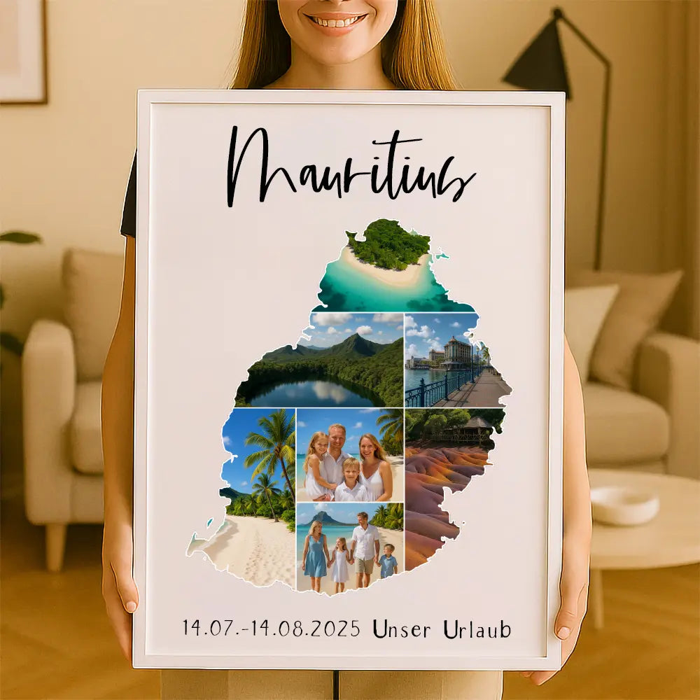 Personalisiertes Wandbild "Unser Urlaub"