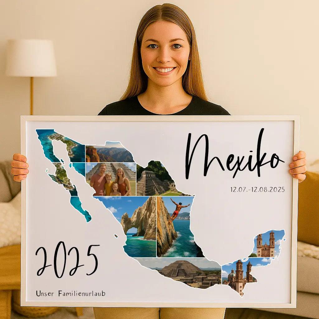 Personalisiertes Wandbild "Unser Urlaub"
