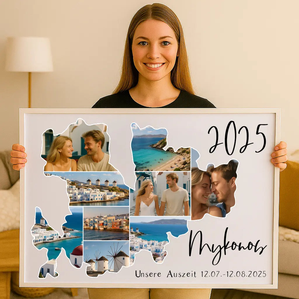 Personalisiertes Wandbild "Unser Urlaub"