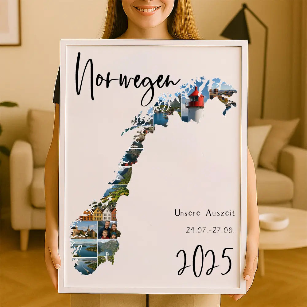Personalisiertes Wandbild "Unser Urlaub"