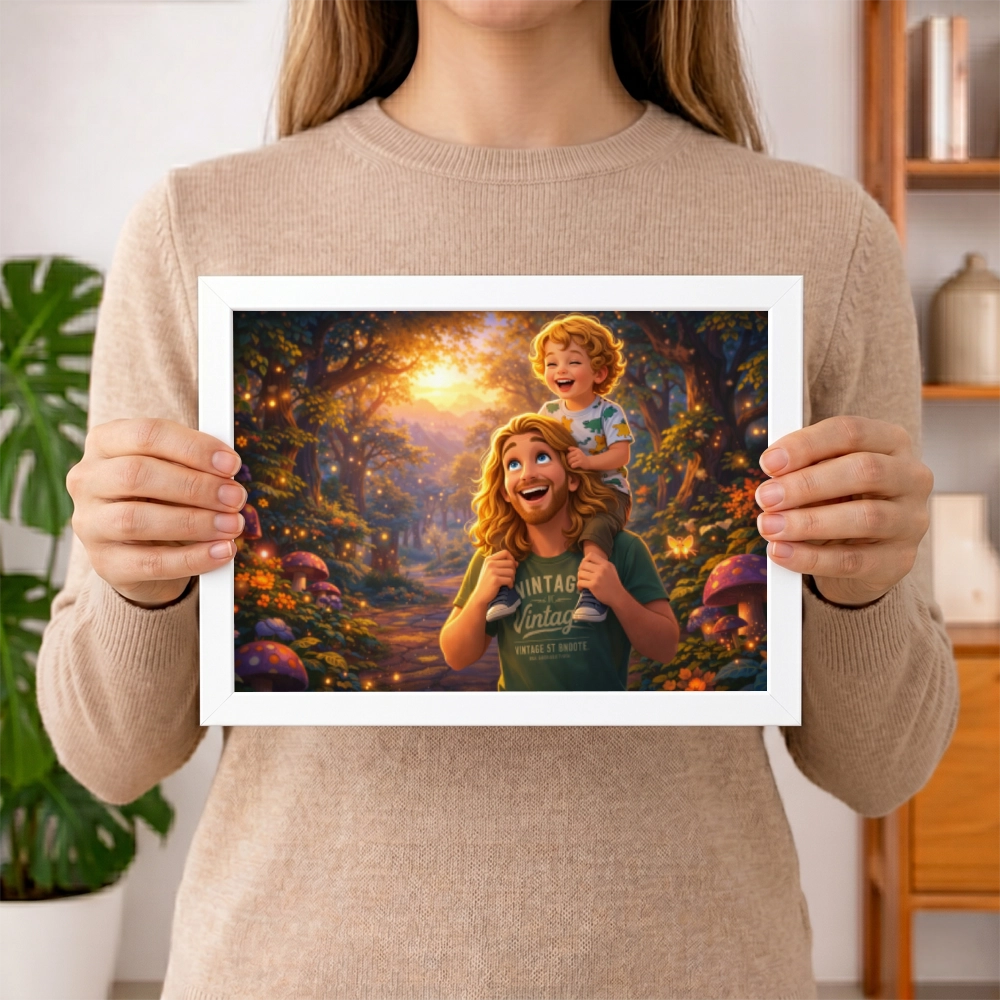 Personalisiertes Poster Portrait "Papa" | diverse Stile