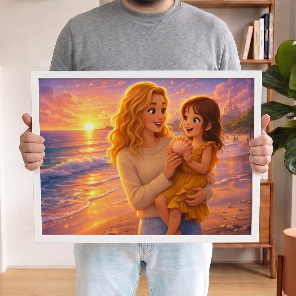 Personalisiertes Wandbild Portrait "Mama" | diverse Stile