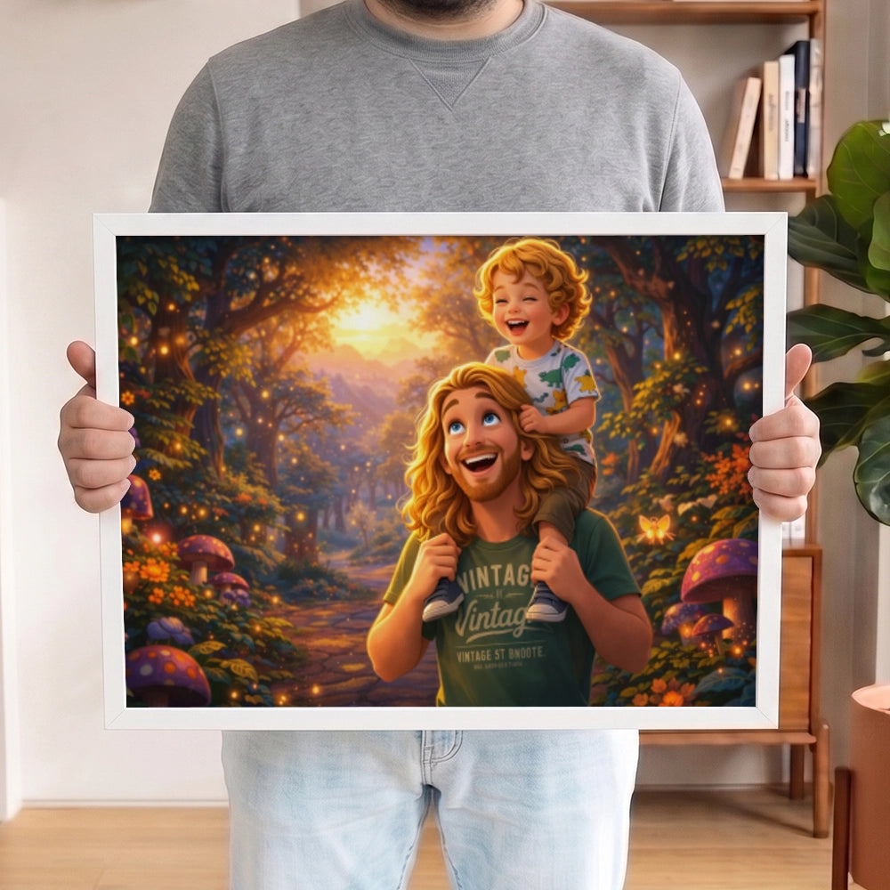 Personalisiertes Wandbild Portrait "Papa" | diverse Stile