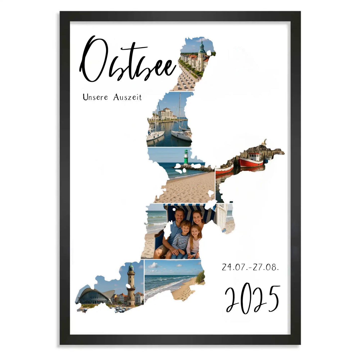 Personalisiertes Poster "Unser Urlaub"
