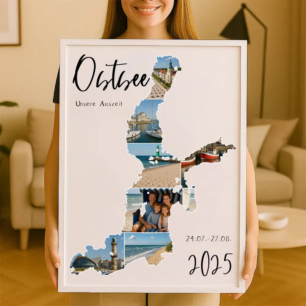 Personalisiertes Wandbild "Unser Urlaub"