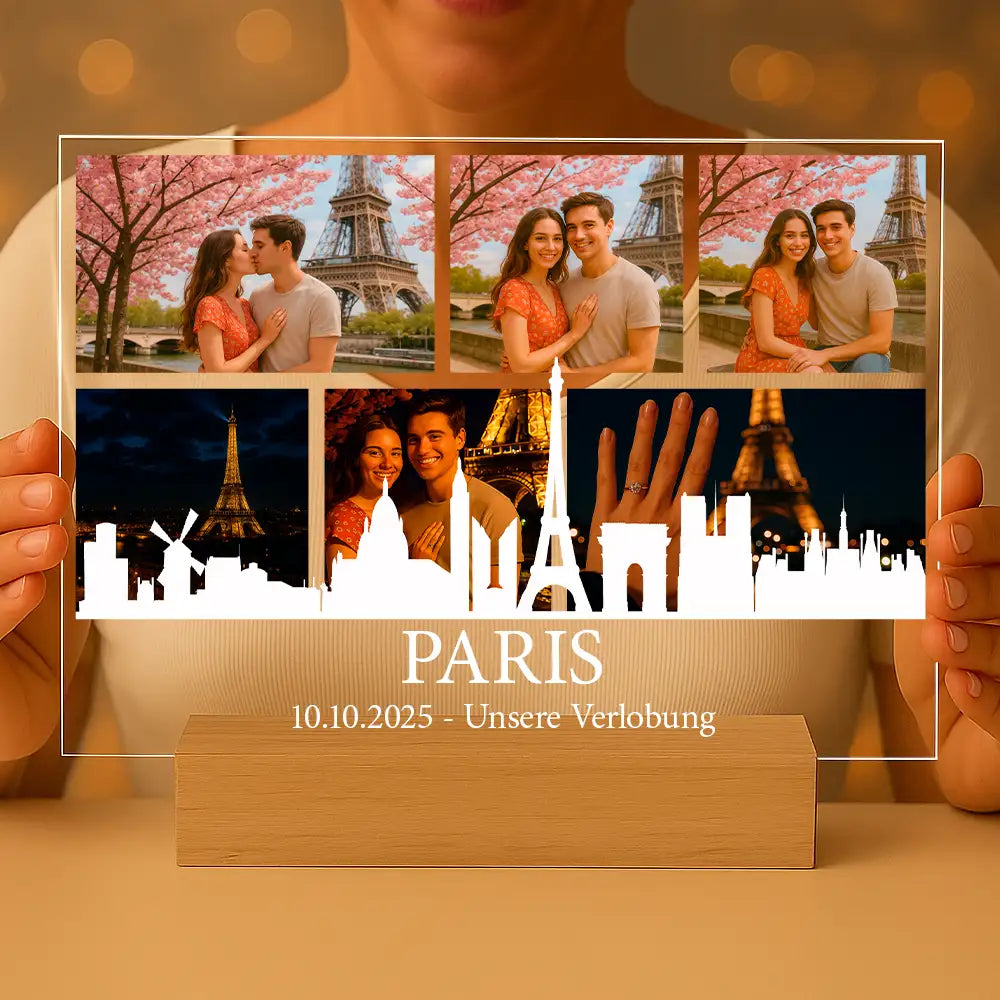 Personalisiertes Bild auf Acrylglas "Unsere Städtereise"