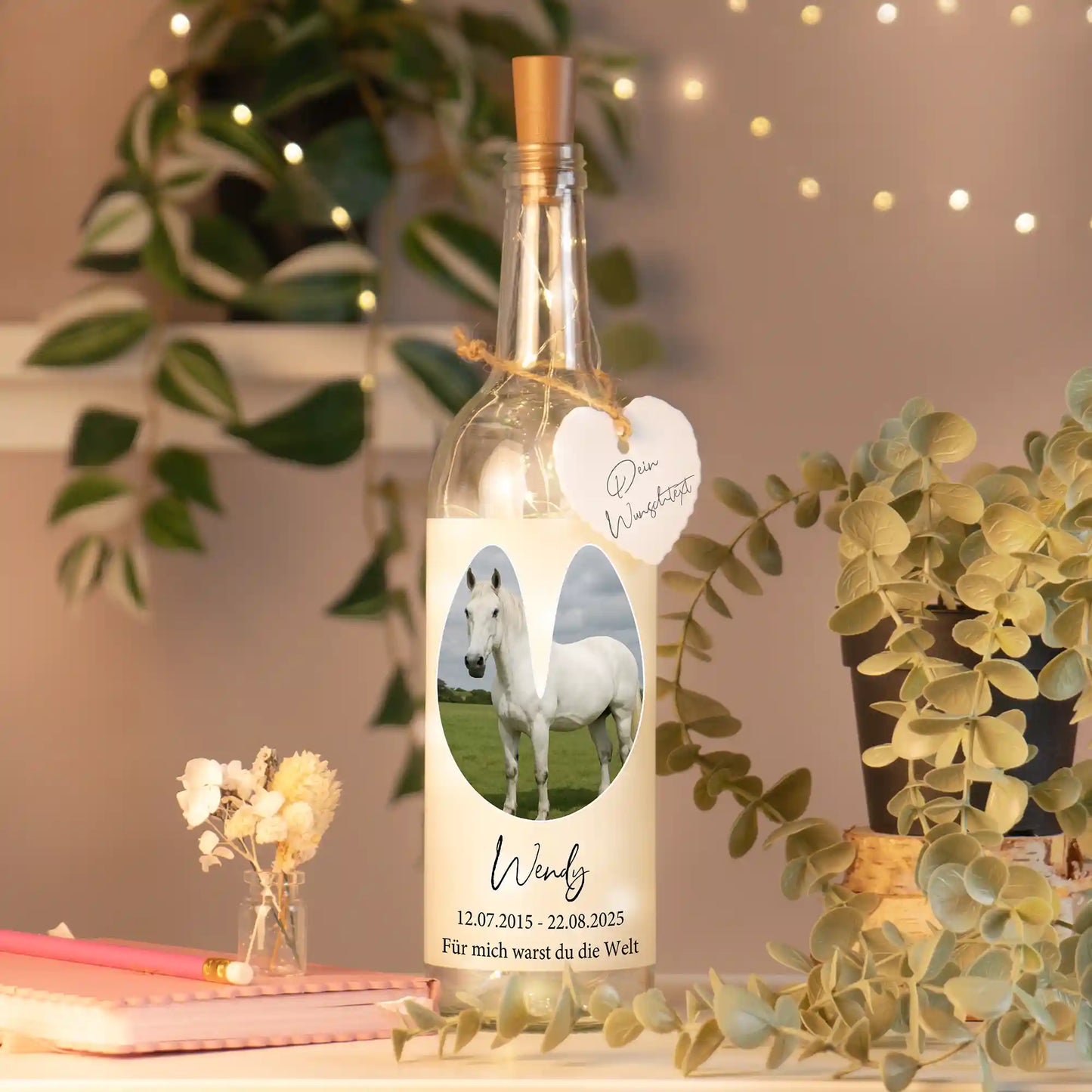 Personalisierte Lichterflasche "Mein Haustier #1"