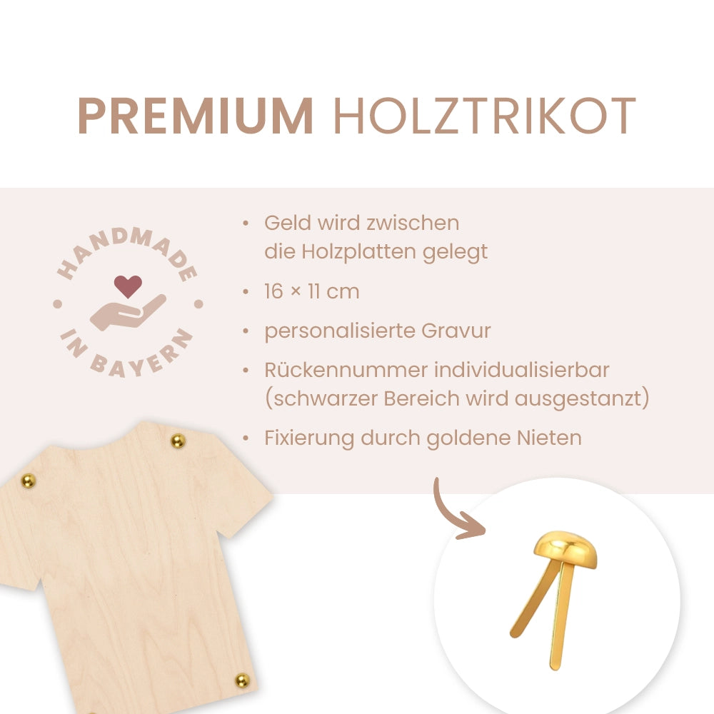 Geldgeschenk: Personalisierbarer Wunscherfüller "Trikot" für Jungs & Herren