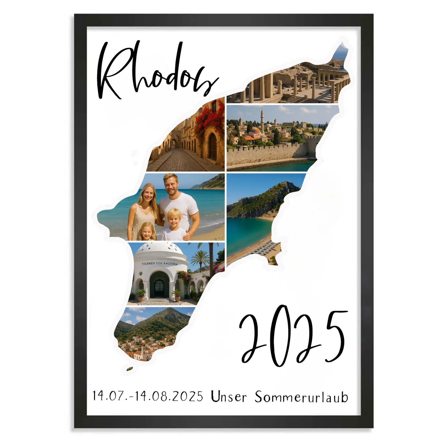 Personalisiertes Poster "Unser Urlaub"