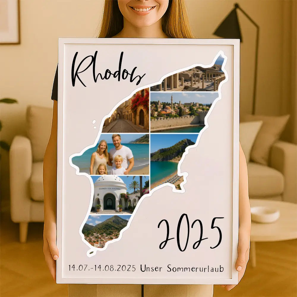 Personalisiertes Wandbild "Unser Urlaub"