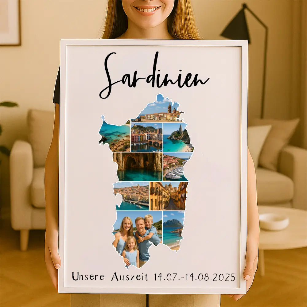 Personalisiertes Wandbild "Unser Urlaub"
