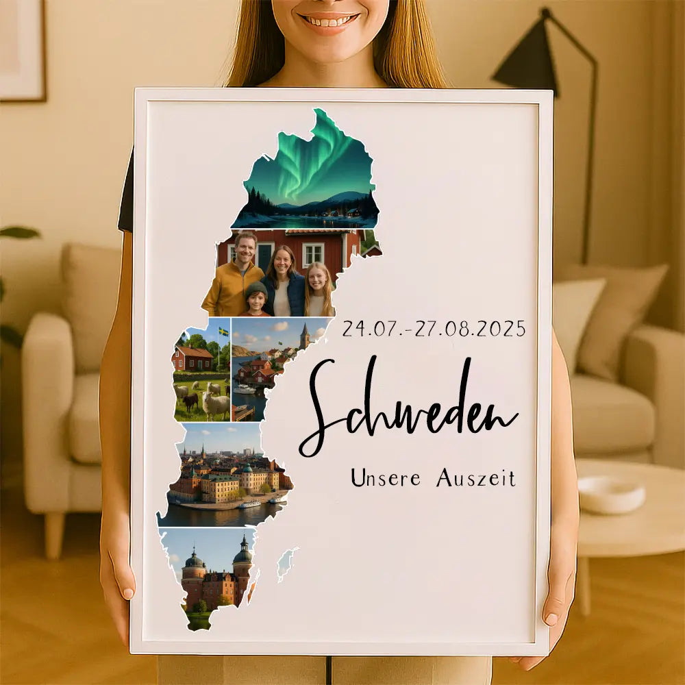 Personalisiertes Wandbild "Unser Urlaub"