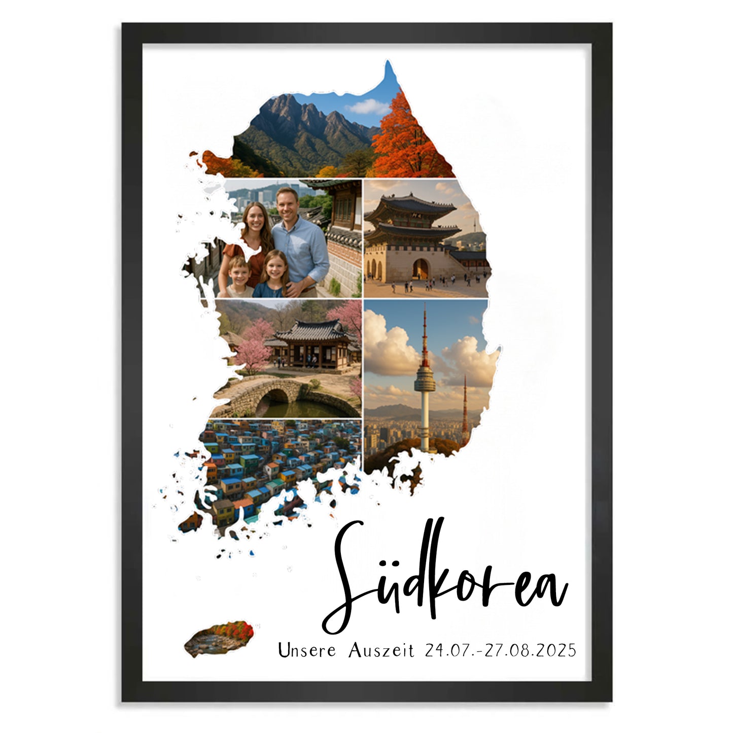 Personalisiertes Poster "Unser Urlaub"