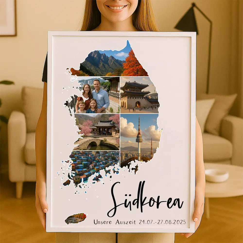 Personalisiertes Wandbild "Unser Urlaub"