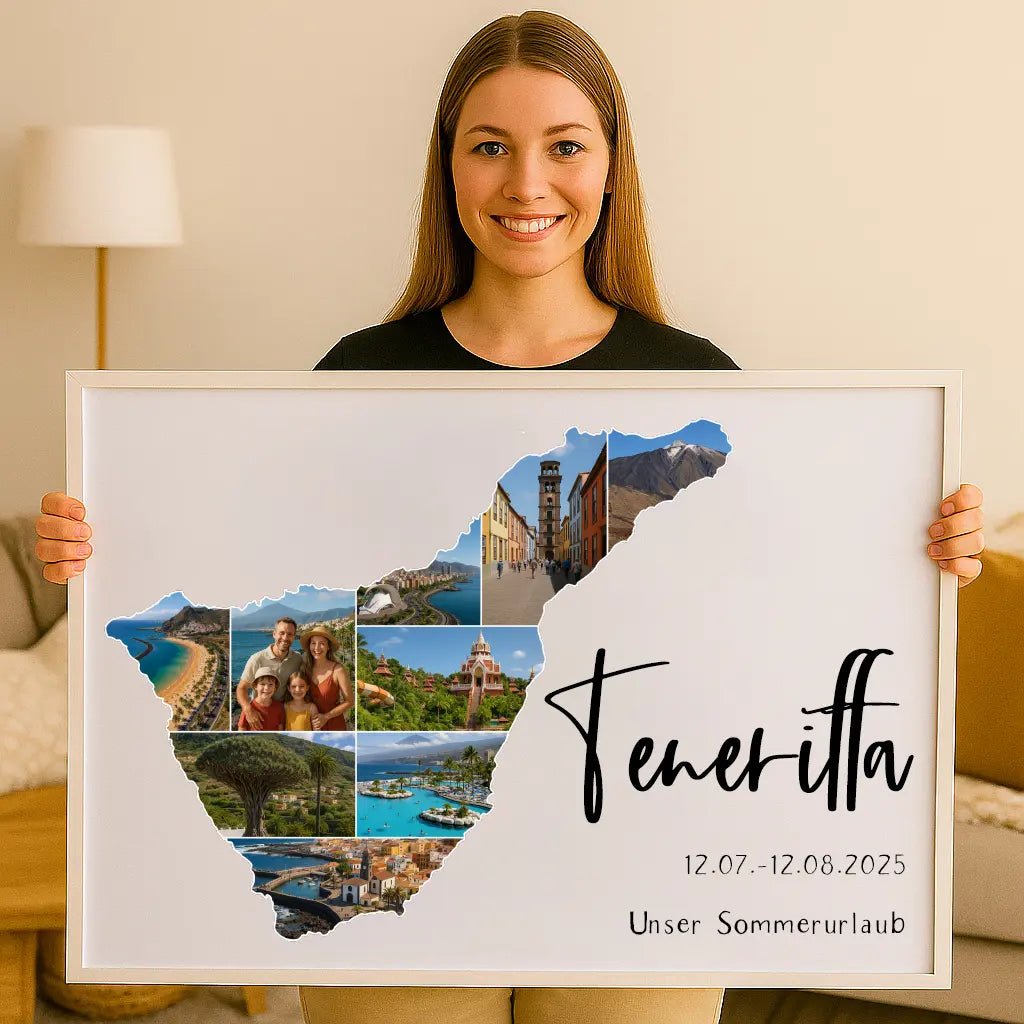Personalisiertes Wandbild "Unser Urlaub"
