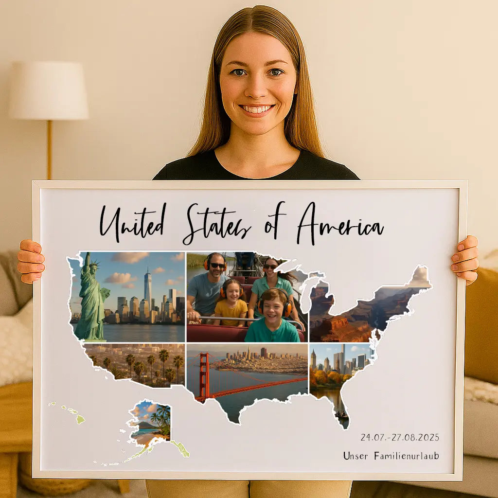 Personalisiertes Wandbild "Unser Urlaub"