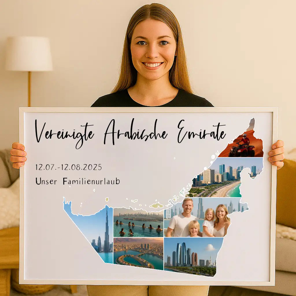 Personalisiertes Wandbild "Unser Urlaub"