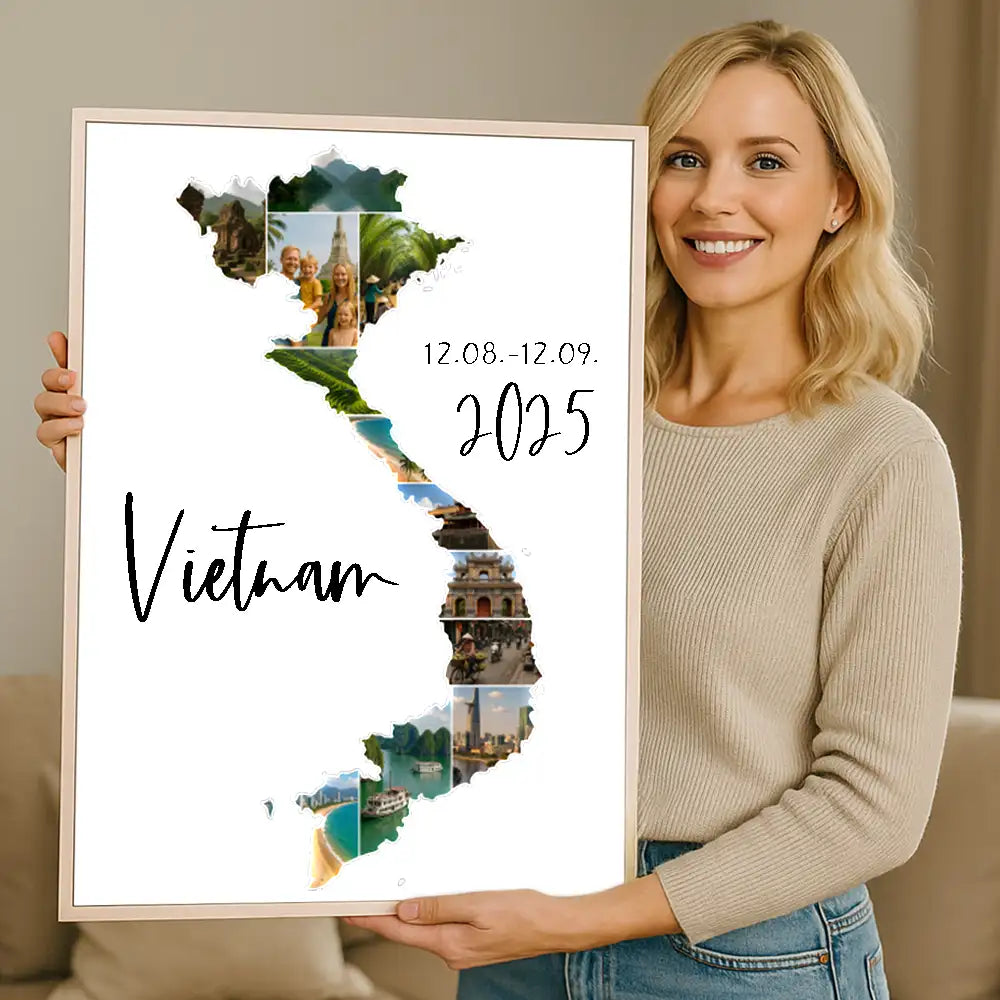 Personalisiertes Wandbild "Unser Urlaub"