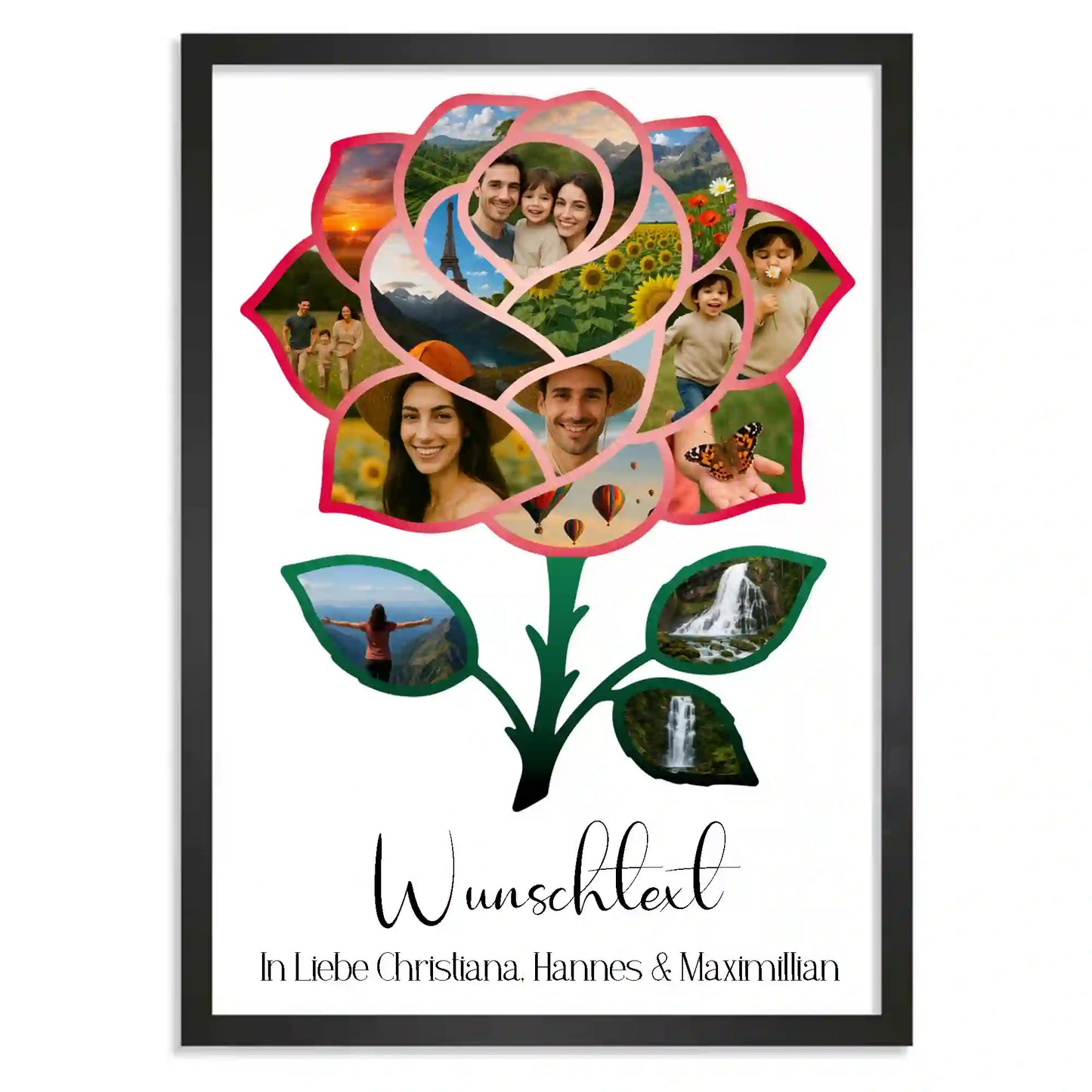 Personalisiertes Poster "Fotocollage #7 Blume"