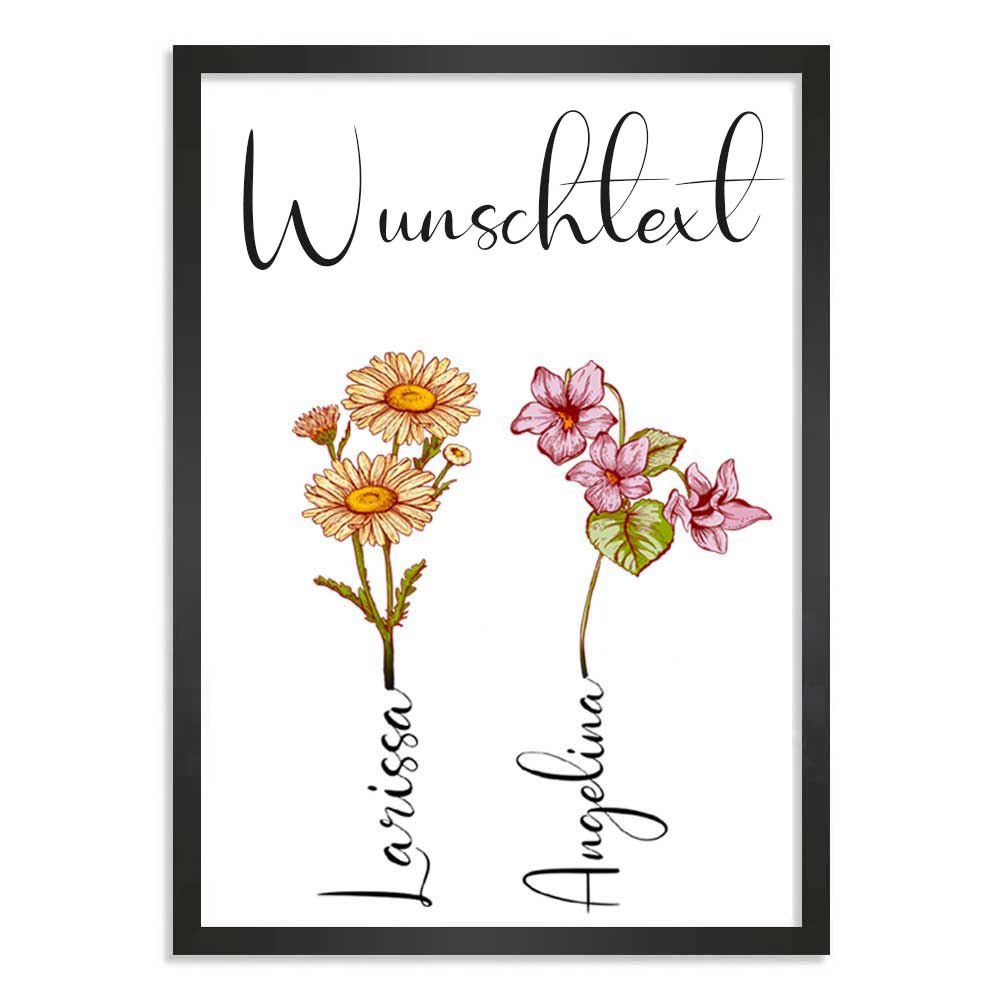 Personalisiertes Poster "Geburtsblume"