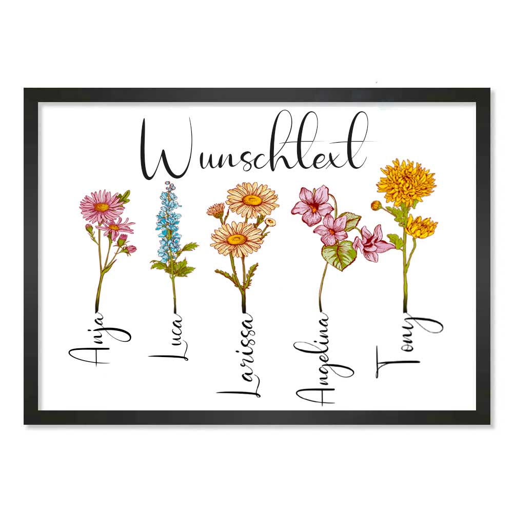 Personalisiertes Poster "Geburtsblume"