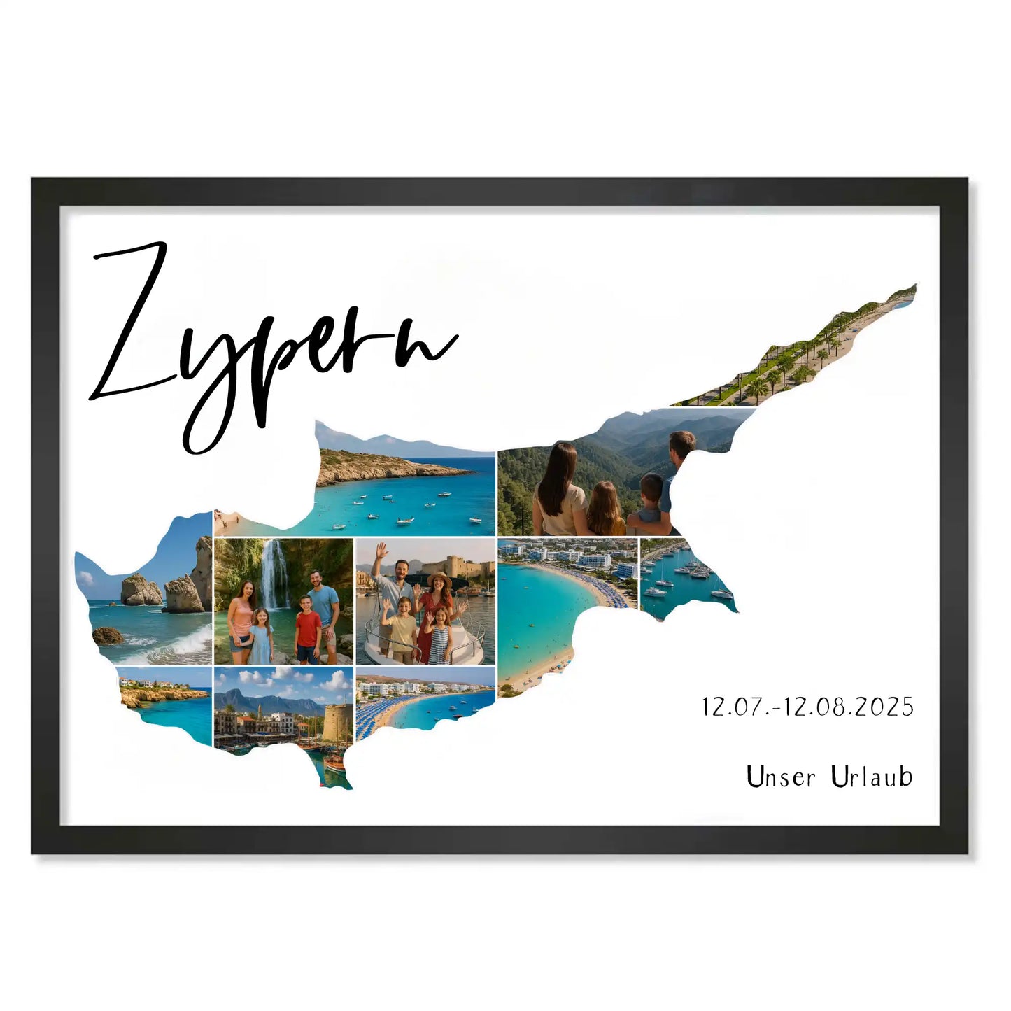Personalisiertes Poster "Unser Urlaub"
