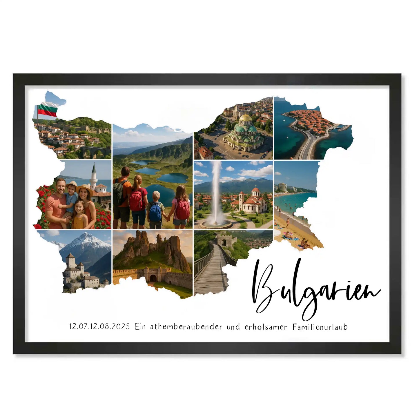 Personalisiertes Poster "Unser Urlaub"