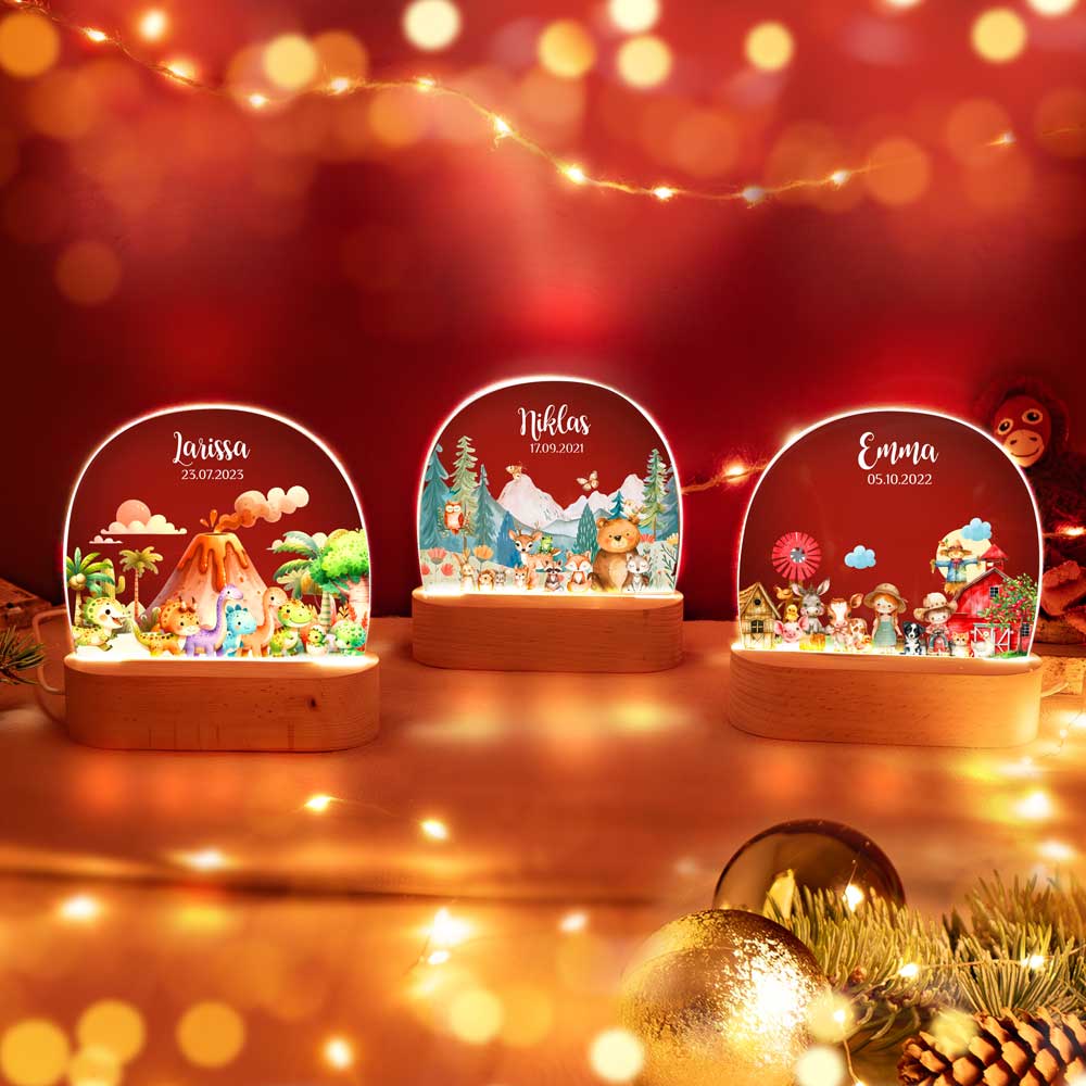 Personalisierte Nachtlampe als Geschenk für Kinder | Nachtlicht mit Namen