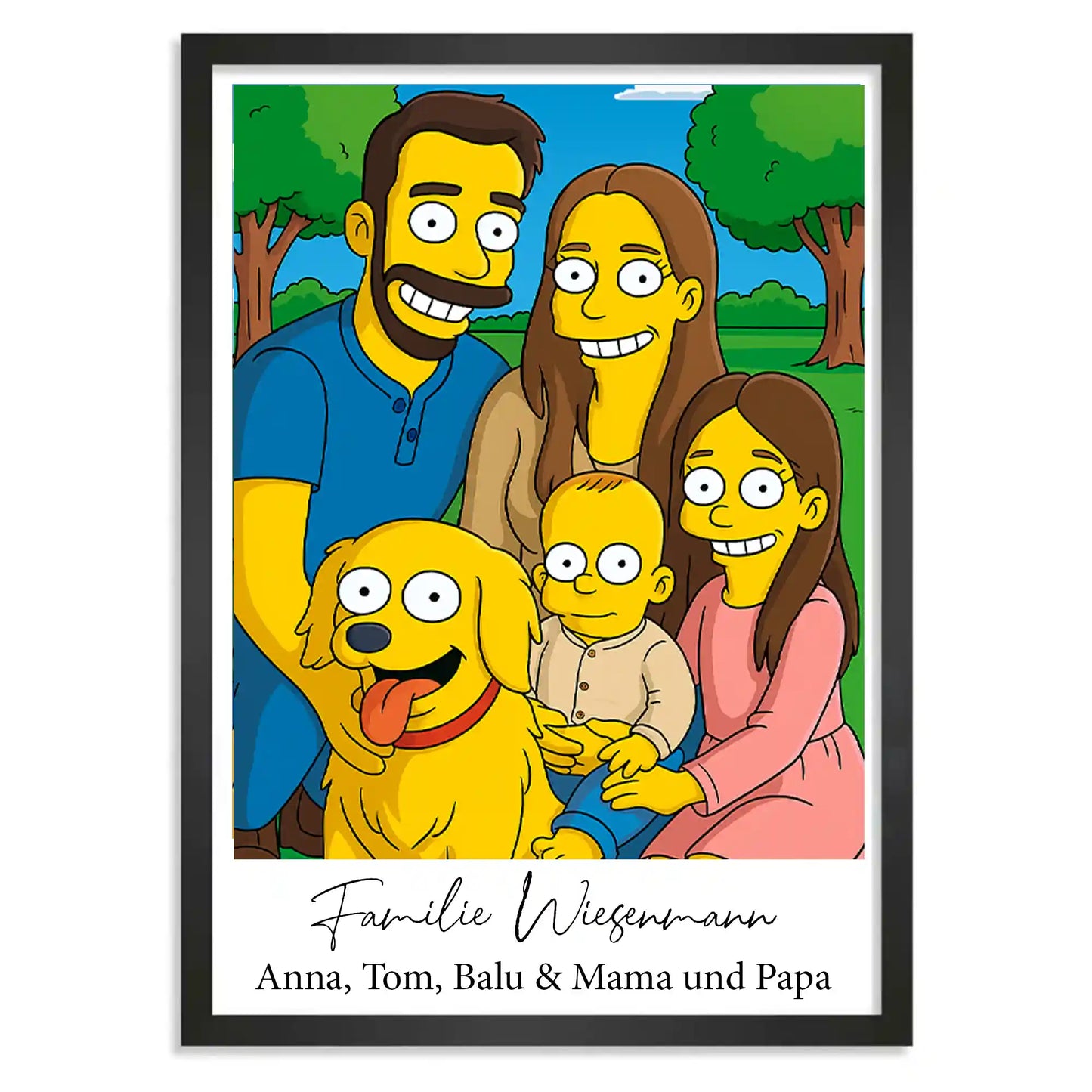Personalisiertes Poster "Unsere gelbe Familie"