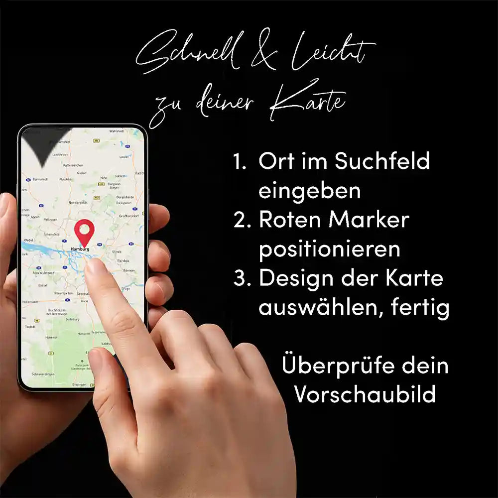 Personalisiertes Poster "Wo alles begann #5" | Deine Stadt - Deine Karte - Deine Liebe