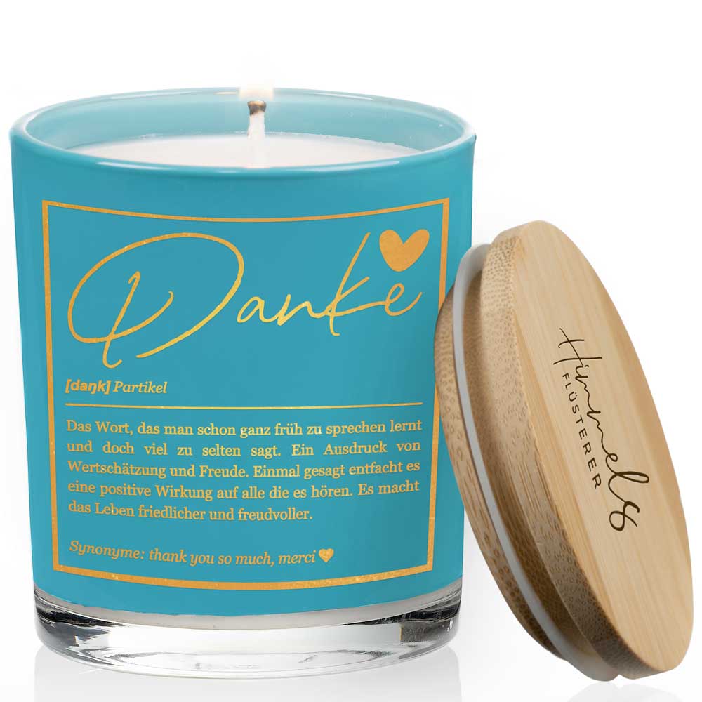 Duftkerze im Glas mit Spruch als Geschenk Nr. 1 "Definition" - Mittelgroß | Duft: Vanille | Farbe wählbar | goldene Schrift | Handgegossen in Bayern | 100% Sojawachs | 200 g Wachs | bis zu 50 h Brenndauer