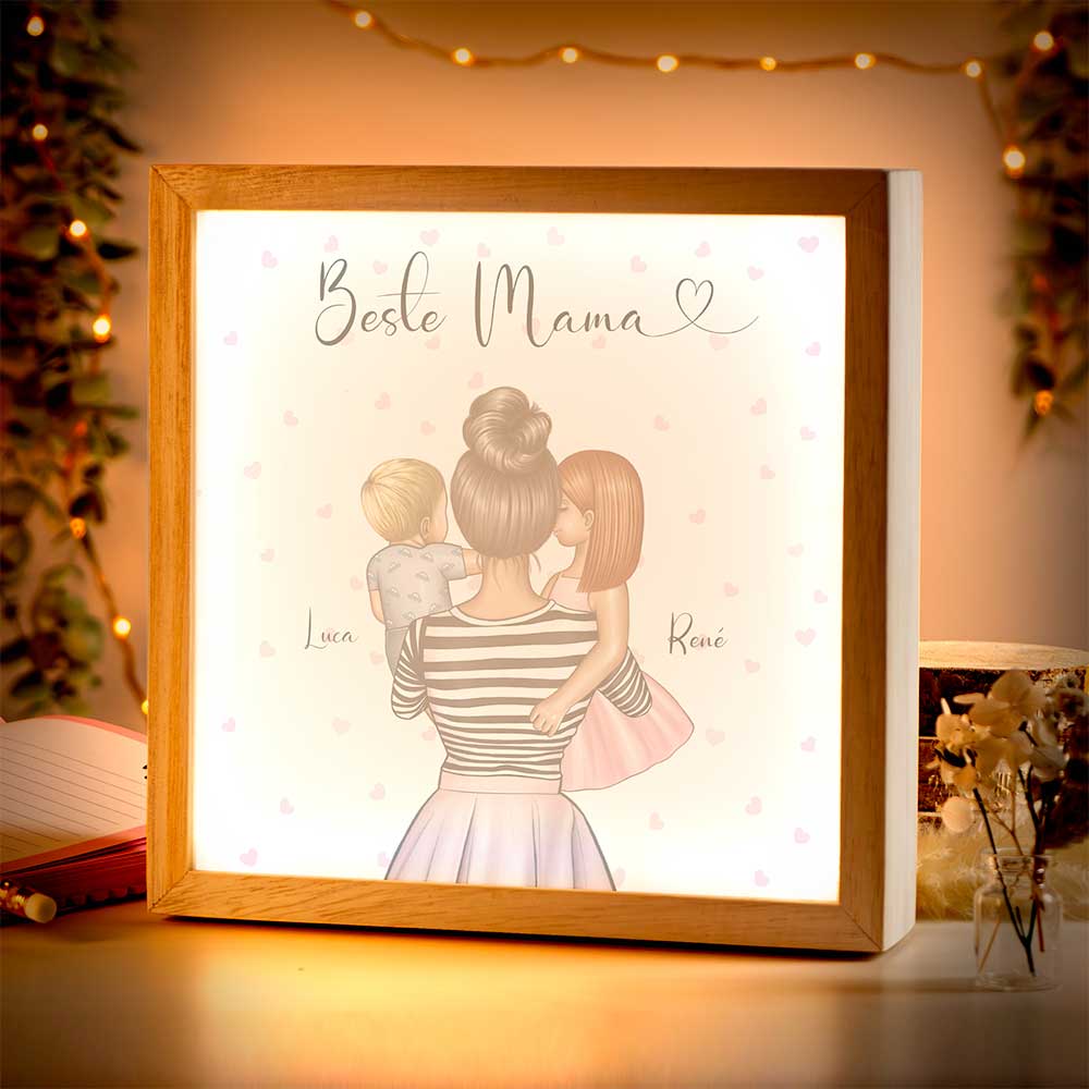 Beleuchteter Bilderrahmen inkl. personalisiertem Bild "My Family #2"