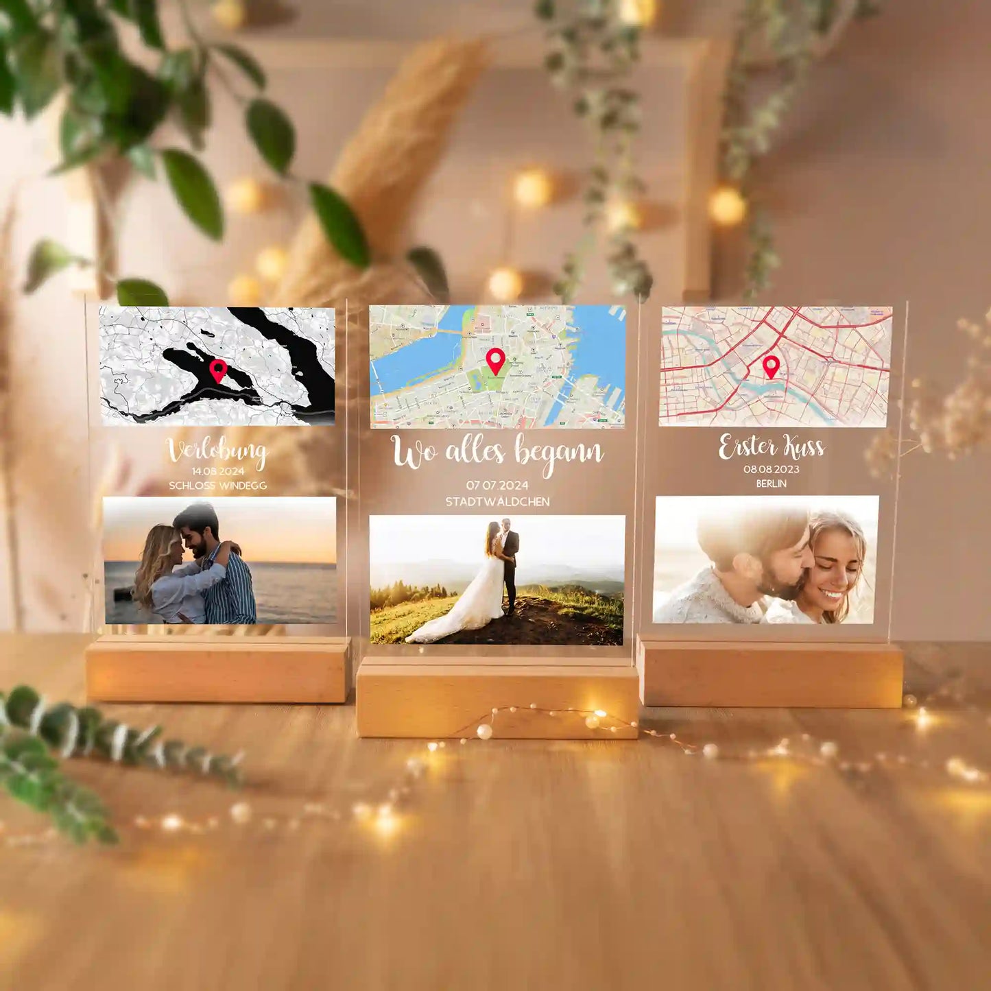 Personalisiertes Bild auf Acrylglas "Wo alles begann #3" | Deine Stadt - Deine Karte - Deine Liebe