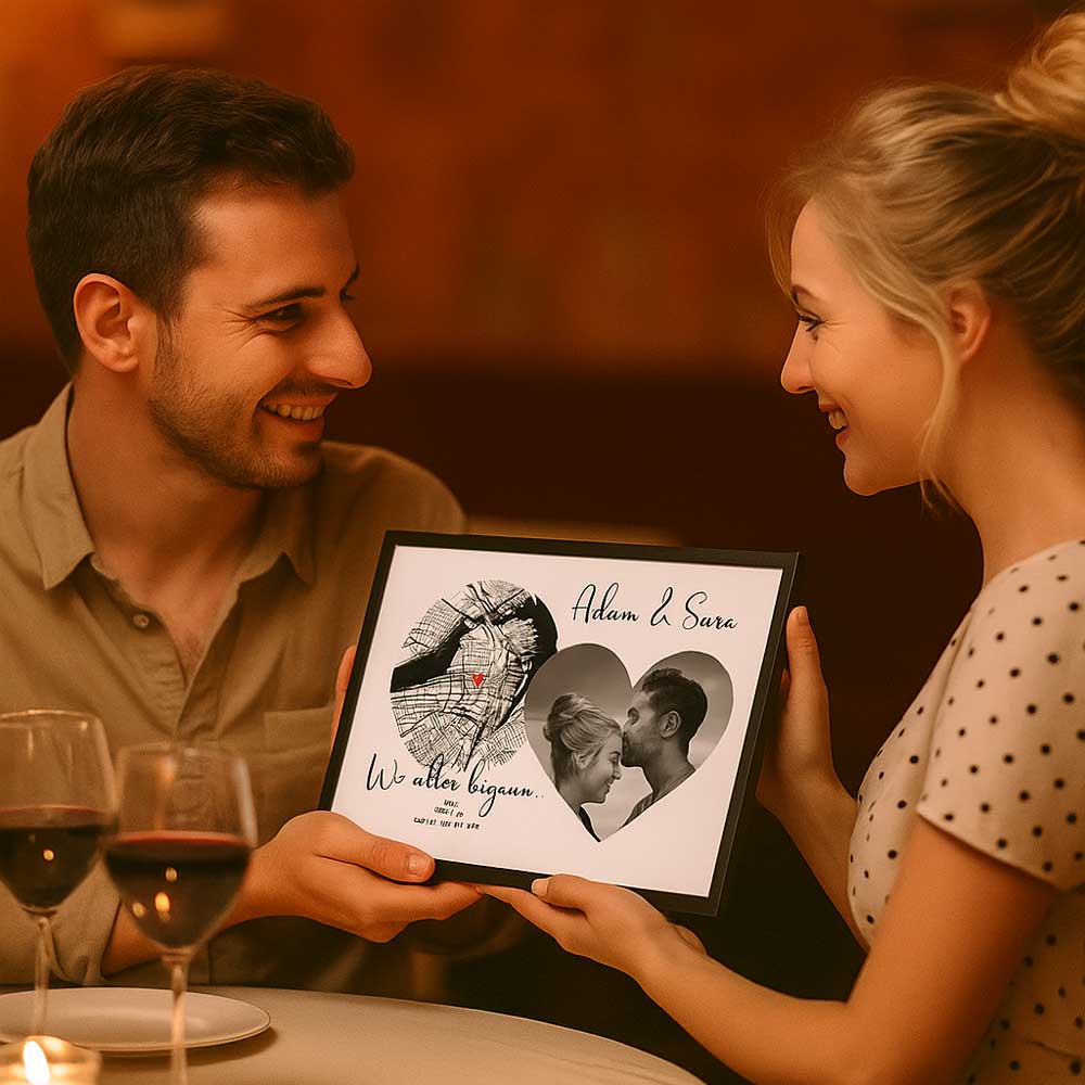 Personalisiertes Poster "Wo alles begann #4" | Deine Stadt - Deine Karte - Deine Liebe