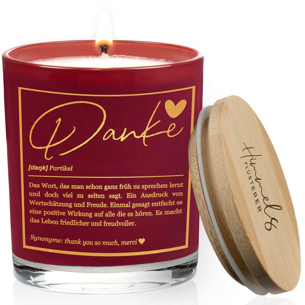 Duftkerze im Glas mit Spruch als Geschenk Nr. 1 "Definition" - Mittelgroß | Duft: Vanille | Farbe wählbar | goldene Schrift | Handgegossen in Bayern | 100% Sojawachs | 200 g Wachs | bis zu 50 h Brenndauer