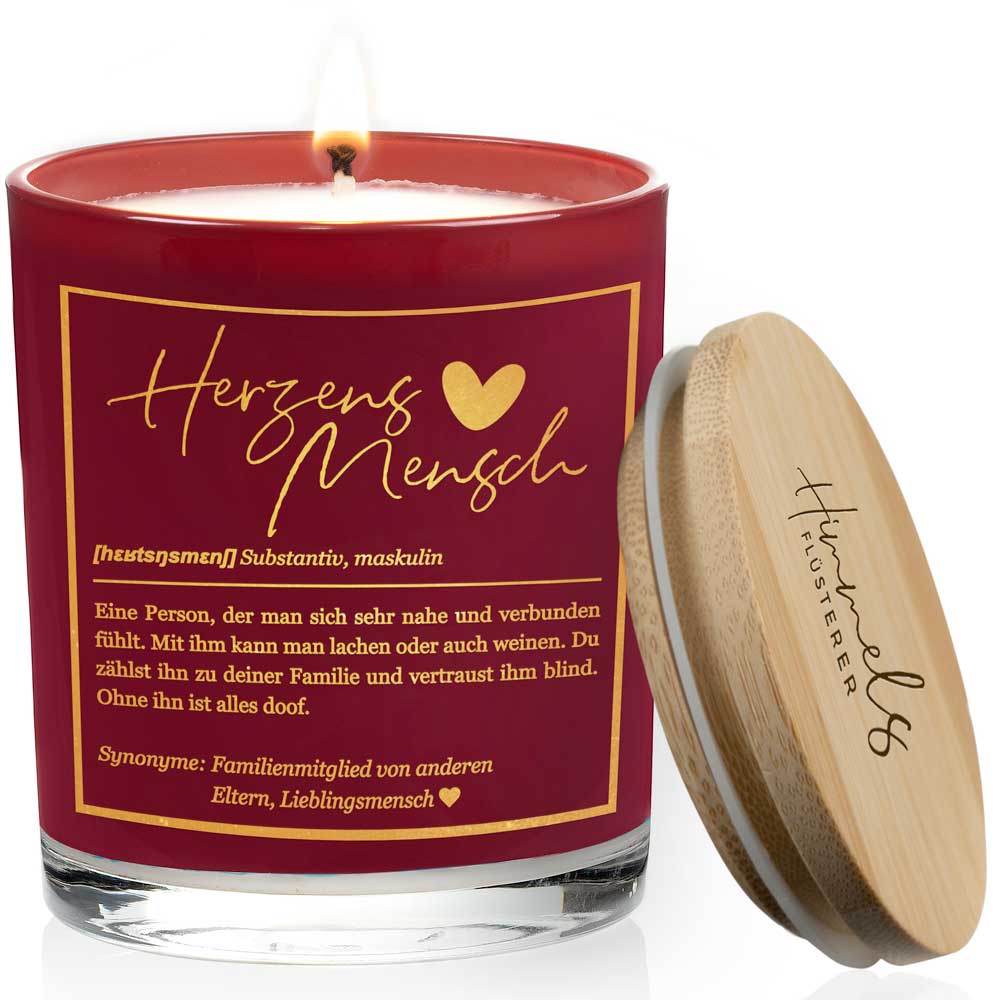 Duftkerze im Glas mit Spruch als Geschenk Nr. 1 "Definition" - Mittelgroß | Duft: Vanille | Farbe wählbar | goldene Schrift | Handgegossen in Bayern | 100% Sojawachs | 200 g Wachs | bis zu 50 h Brenndauer