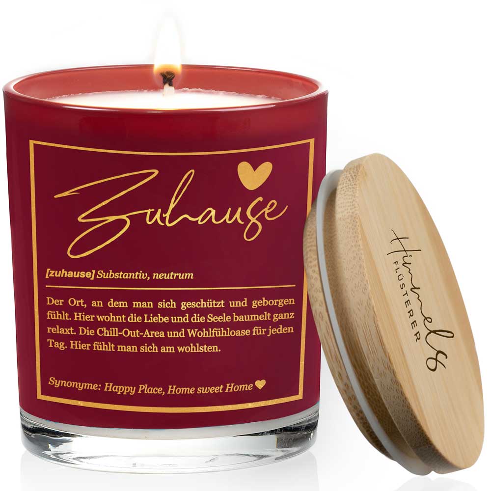 Duftkerze im Glas mit Spruch als Geschenk Nr. 1 "Definition" - Mittelgroß | Duft: Vanille | Farbe wählbar | goldene Schrift | Handgegossen in Bayern | 100% Sojawachs | 200 g Wachs | bis zu 50 h Brenndauer