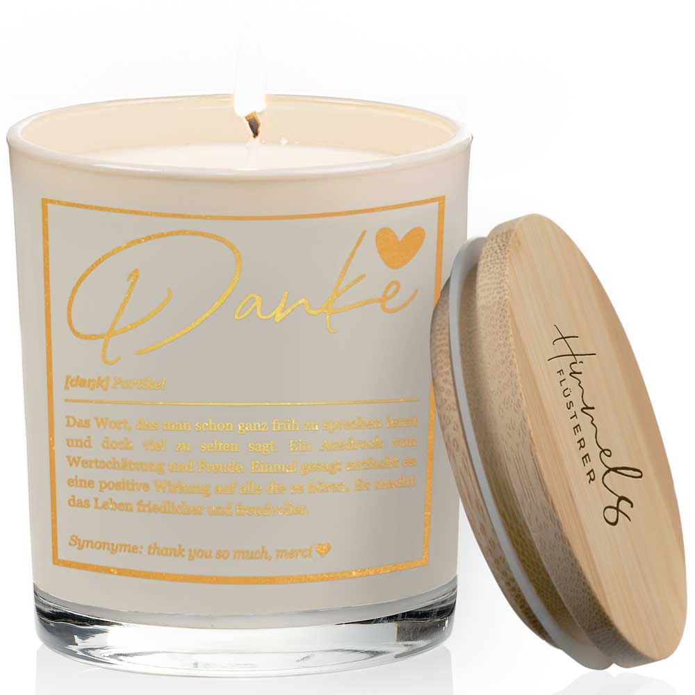 Duftkerze im Glas mit Spruch als Geschenk Nr. 1 "Definition" - Mittelgroß | Duft: Vanille | Farbe wählbar | goldene Schrift | Handgegossen in Bayern | 100% Sojawachs | 200 g Wachs | bis zu 50 h Brenndauer