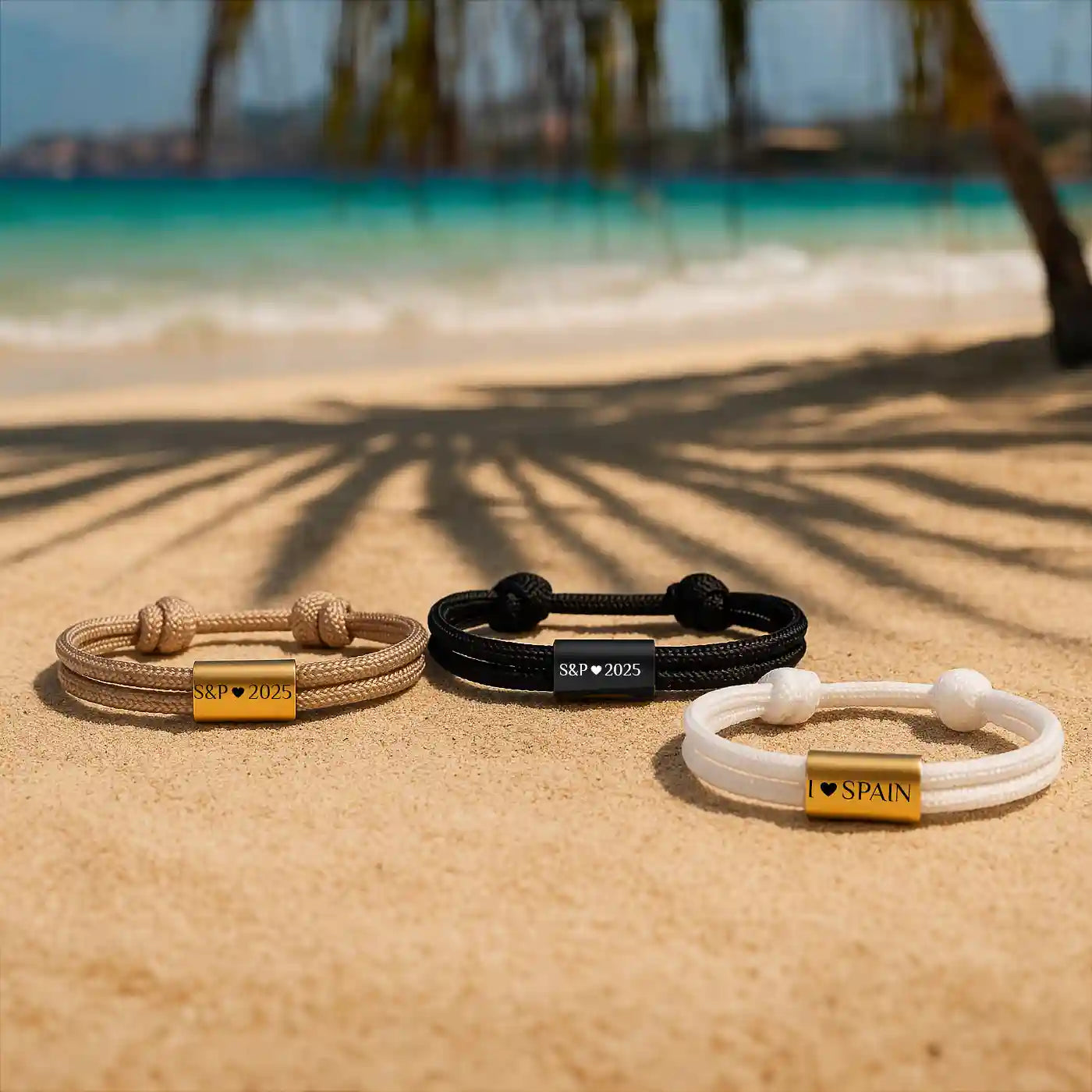 Für Herren & Damen: Segeltau Armband #1 mit Wunschgravur