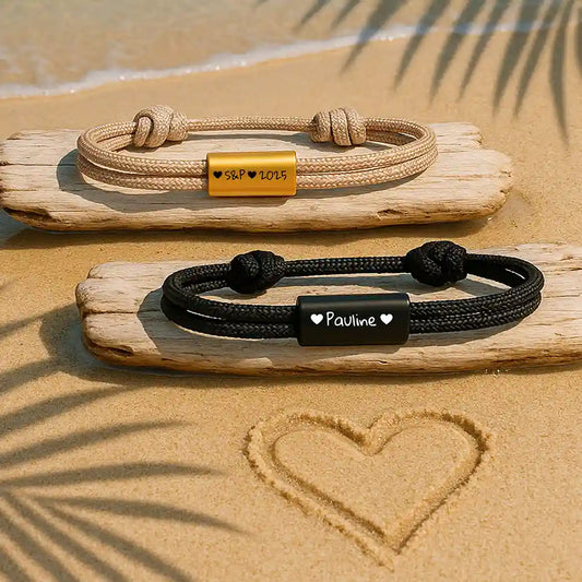 Für Herren & Damen: Segeltau Armband #1 mit Wunschgravur