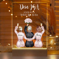Personalisierte LED-Lampe aus Acrylglas "Junggesellenabschied JGA #1"