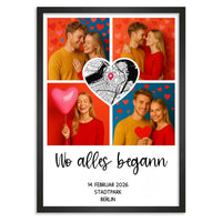 Personalisiertes Poster "Wo alles begann #8" | Deine Stadt - Deine Karte - Deine Liebe
