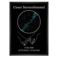 Personalisiertes Poster "Unser Sternenhimmel" | Unser Ort - Unser Datum - Unsere Sternenkarte