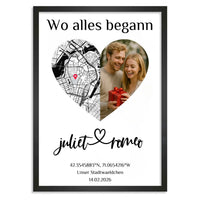 Personalisiertes Poster "Wo alles begann #5" | Deine Stadt - Deine Karte - Deine Liebe