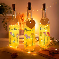 Personalisierte Lichterflasche "Geburtsblume"