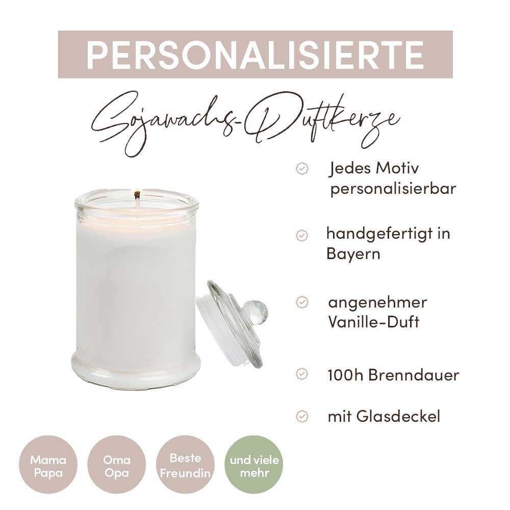 Personalisierte Duftkerze "Geburtsblume"