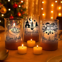 Personalisiertes Windlicht "Frohe Weihnachten"