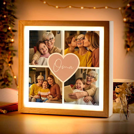 Beleuchteter Bilderrahmen inkl. personalisiertem Bild "Fotocollage #2"